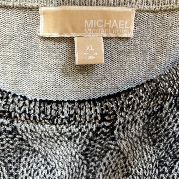Michael Kors tunic sweater. Black and white XL - Picture 1 of 9